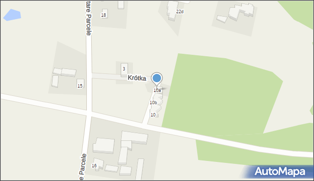 Pawłowo, Krótka, 10a, mapa Pawłowo