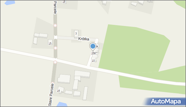 Pawłowo, Krótka, 10b, mapa Pawłowo