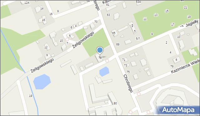 Pęchery, Króla Bolesława Chrobrego, 78, mapa Pęchery