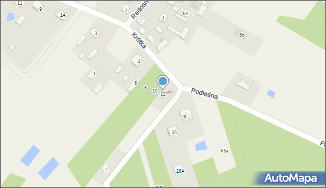 Pęclin, Krótka, 12, mapa Pęclin