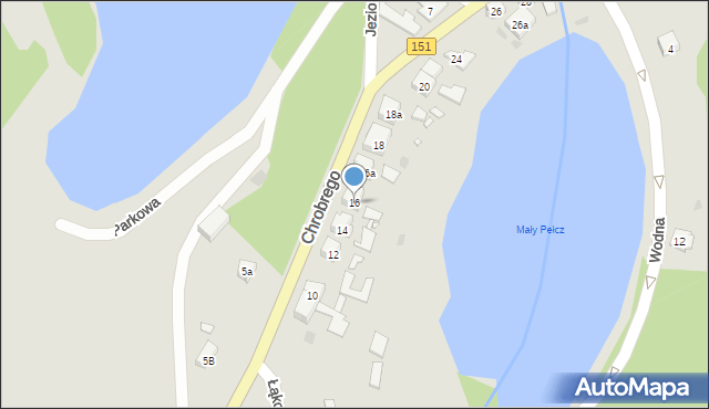 Pełczyce, Króla Bolesława Chrobrego, 16, mapa Pełczyce