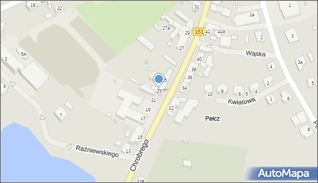 Pełczyce, Króla Bolesława Chrobrego, 23, mapa Pełczyce