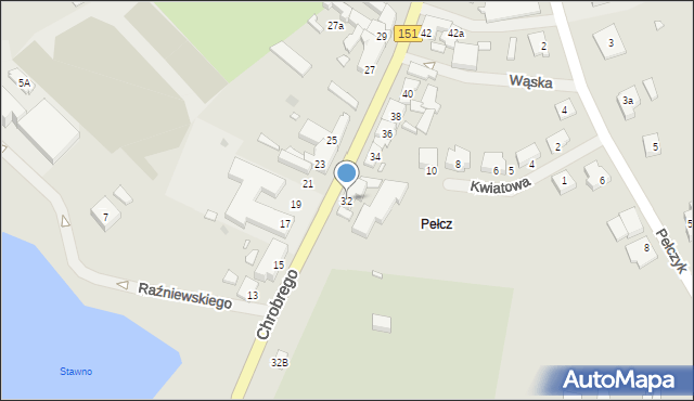 Pełczyce, Króla Bolesława Chrobrego, 32, mapa Pełczyce