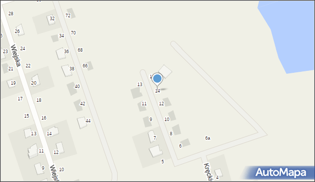 Pępowo, Kręckiego Franciszka, 14, mapa Pępowo