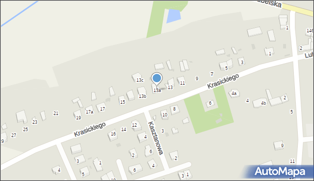Piaski, Krasickiego Ignacego, bp., 13a, mapa Piaski