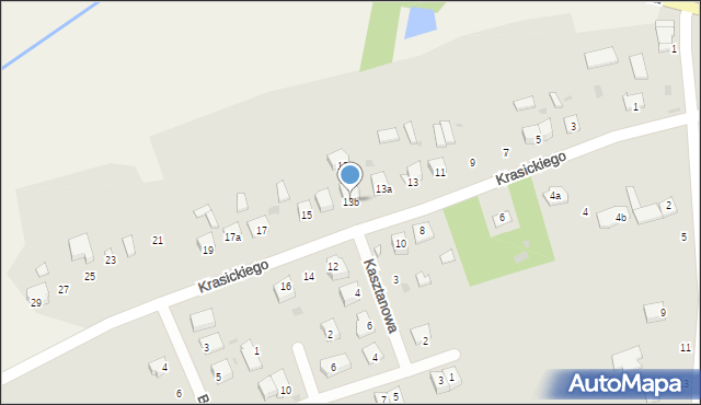 Piaski, Krasickiego Ignacego, bp., 13b, mapa Piaski