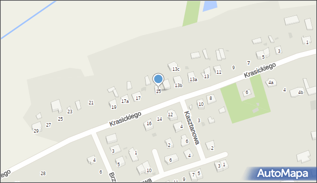 Piaski, Krasickiego Ignacego, bp., 15, mapa Piaski