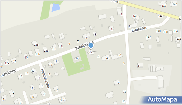 Piaski, Krasickiego Ignacego, bp., 4a, mapa Piaski