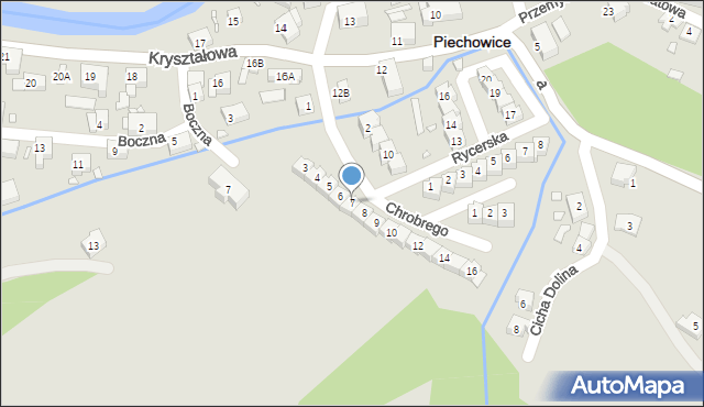 Piechowice, Króla Bolesława Chrobrego, 7, mapa Piechowice