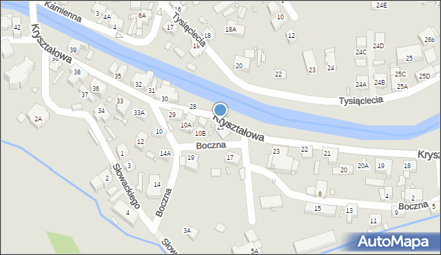 Piechowice, Kryształowa, 25, mapa Piechowice