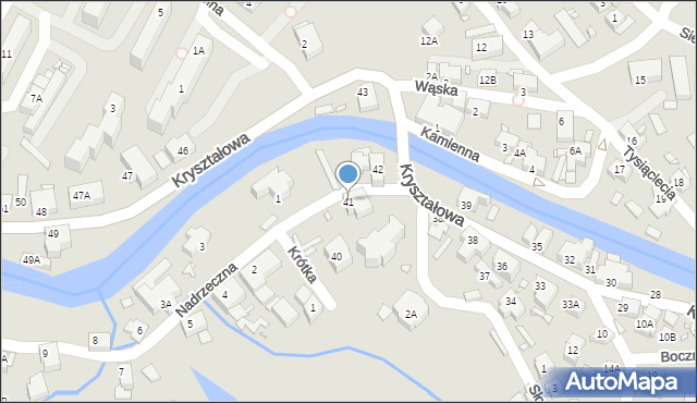 Piechowice, Kryształowa, 41, mapa Piechowice