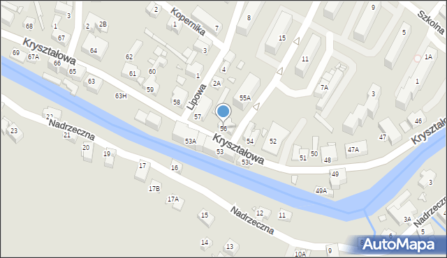 Piechowice, Kryształowa, 56, mapa Piechowice