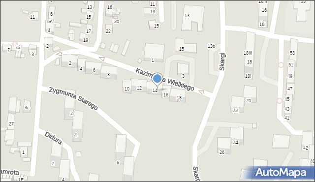 Piekary Śląskie, Króla Kazimierza Wielkiego, 14II, mapa Piekary Śląskie