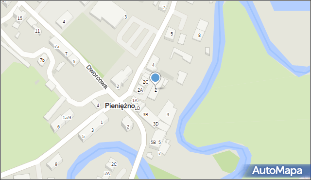 Pieniężno, Królewiecka, 2, mapa Pieniężno