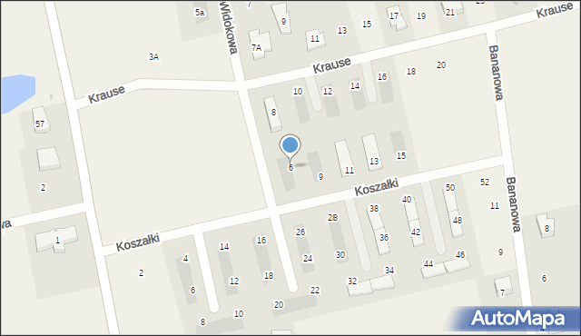 Pierwoszyno, Krause Józefa, 6, mapa Pierwoszyno