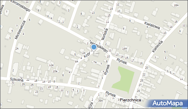 Pierzchnica, Krótka, 3, mapa Pierzchnica