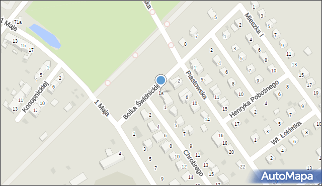Pieszyce, Króla Bolesława Chrobrego, 1a, mapa Pieszyce