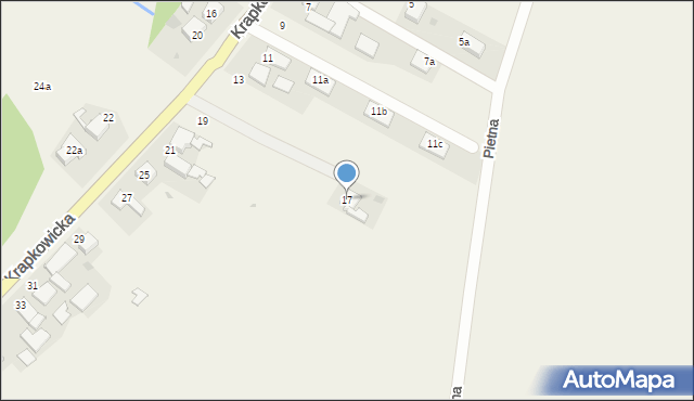 Pietna, Krapkowicka, 17, mapa Pietna