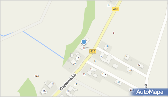 Pietna, Krapkowicka, 18, mapa Pietna
