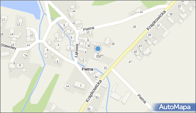 Pietna, Krapkowicka, 32a, mapa Pietna
