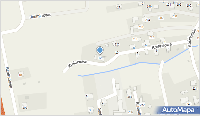 Pietrzykowice, Krokusowa, 12, mapa Pietrzykowice