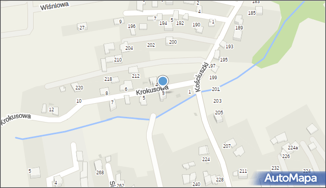 Pietrzykowice, Krokusowa, 3, mapa Pietrzykowice