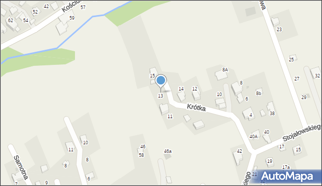 Pietrzykowice, Krótka, 18, mapa Pietrzykowice