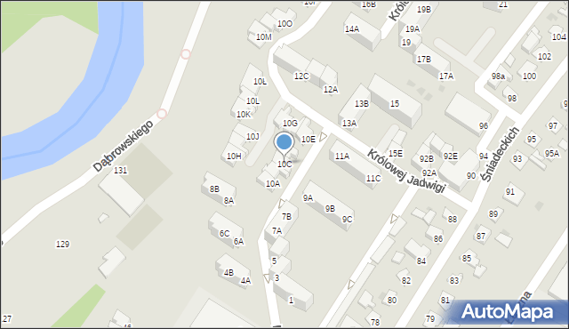 Piła, Królowej Jadwigi, 10C, mapa Piły