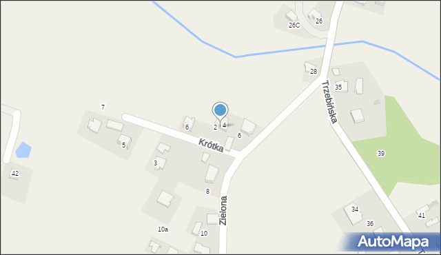 Piła Kościelecka, Krótka, 4, mapa Piła Kościelecka