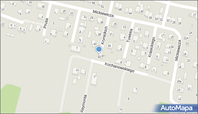 Pilawa, Krynickich, 41, mapa Pilawa