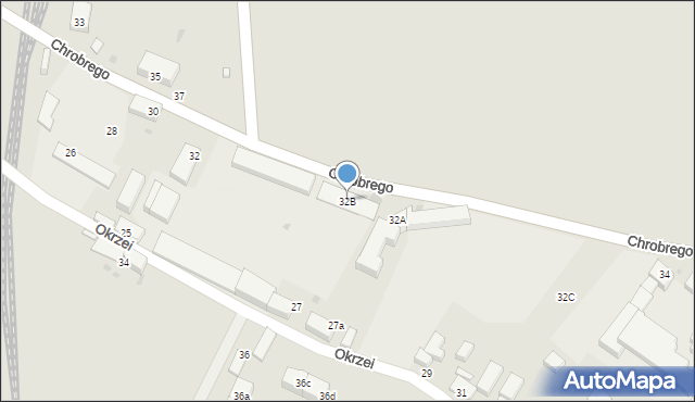 Piława Górna, Króla Bolesława Chrobrego, 32B, mapa Piława Górna