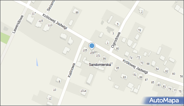 Pilchów, Królowej Jadwigi, 103, mapa Pilchów