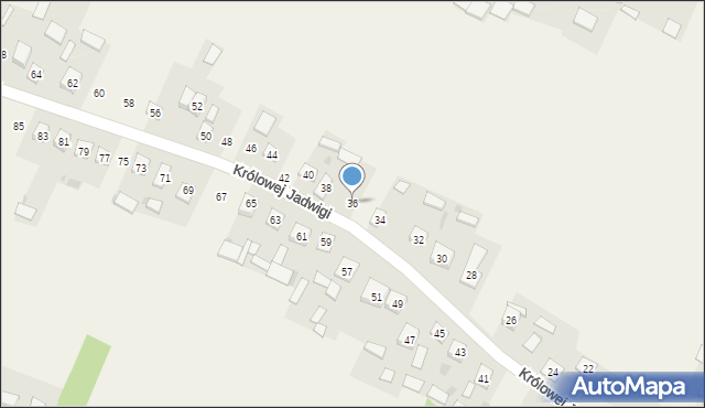 Pilchów, Królowej Jadwigi, 36, mapa Pilchów