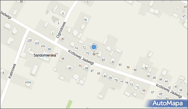 Pilchów, Królowej Jadwigi, 68, mapa Pilchów