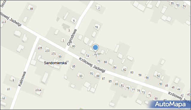 Pilchów, Królowej Jadwigi, 72, mapa Pilchów