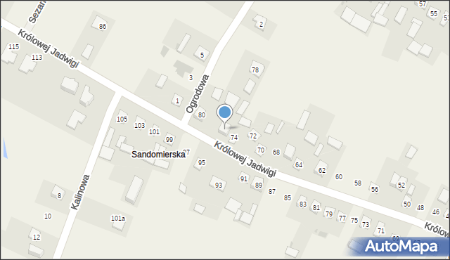 Pilchów, Królowej Jadwigi, 76, mapa Pilchów