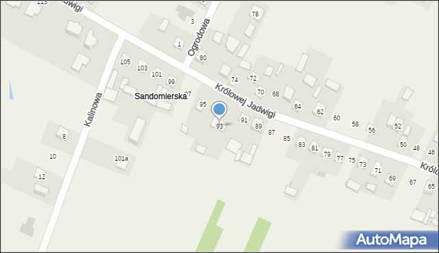 Pilchów, Królowej Jadwigi, 93, mapa Pilchów