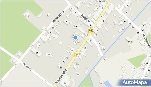 Pilica, Krakowska, 12, mapa Pilica
