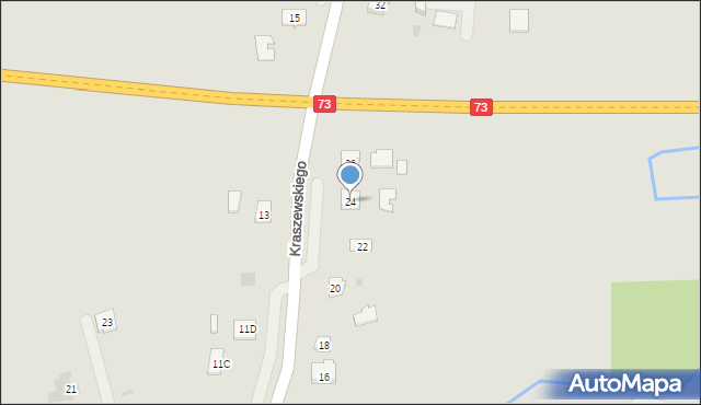 Pilzno, Kraszewskiego, 24, mapa Pilzno