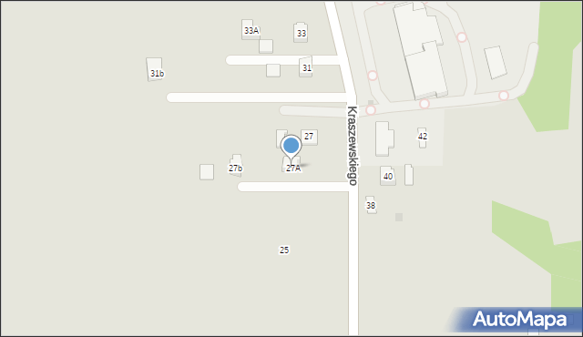 Pilzno, Kraszewskiego, 27A, mapa Pilzno