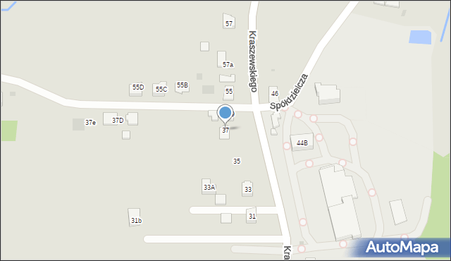 Pilzno, Kraszewskiego, 37, mapa Pilzno