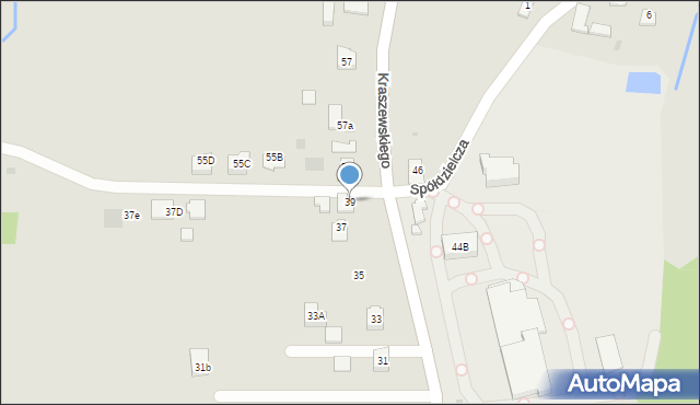 Pilzno, Kraszewskiego, 39, mapa Pilzno