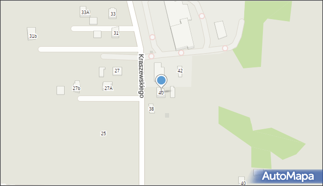 Pilzno, Kraszewskiego, 40, mapa Pilzno