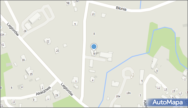 Pilzno, Kraszewskiego, 6, mapa Pilzno