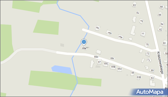 Pilzno, Kraszewskiego, 69e, mapa Pilzno