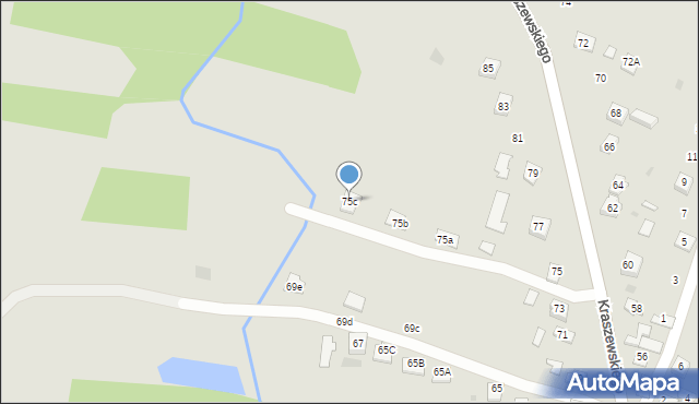 Pilzno, Kraszewskiego, 75c, mapa Pilzno