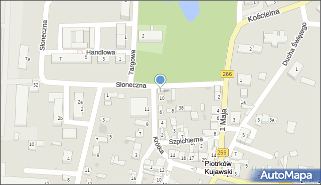 Piotrków Kujawski, Krótka, 12, mapa Piotrków Kujawski