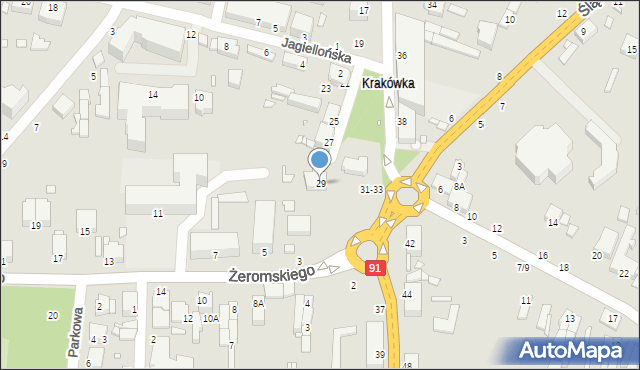 Piotrków Trybunalski, Krakowskie Przedmieście, 29, mapa Piotrków Trybunalski