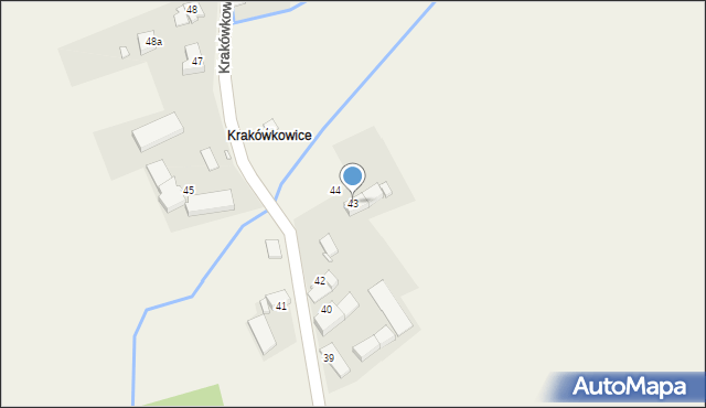 Piotrowice Nyskie, Krakówkowice, 43, mapa Piotrowice Nyskie