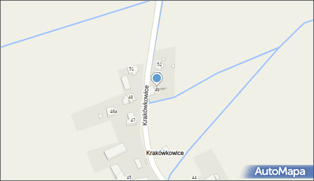 Piotrowice Nyskie, Krakówkowice, 49, mapa Piotrowice Nyskie